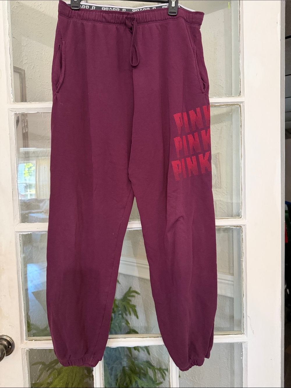 PINK Victoria's Secret Maroon Women’s Jogger Sweatpants